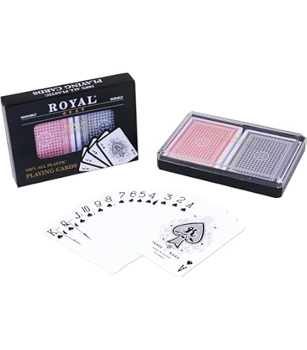 Amazon.com: 2-Decks Royal Poker Size 100% Plastic Playing Cards